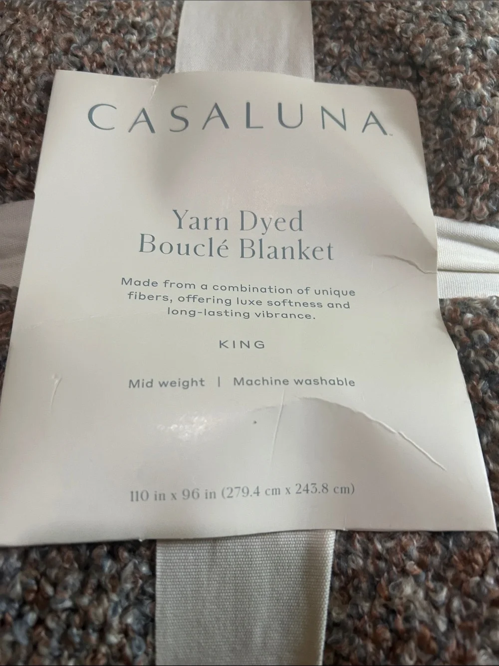 Casaluna King Bouclé Blanket Warm